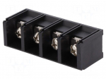 PCB terminal block | straight | 16mm | ways: 4 | on PCBs | 6mm2 | tinned