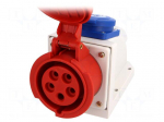 Connector: AC supply 3-phase | socket | female | 16A | 400VAC | IP44