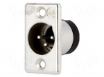 Socket | XLR | male | PIN: 3 | straight | soldering | Contacts: brass | 50V