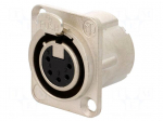Socket | XLR | female | PIN: 5 | flange (2 holes),for panel mounting