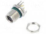 Connector: M8 | female | PIN: 4 | straight | on PCBs | socket | 4A | IP68