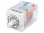 Relay: electromagnetic | DPDT | Ucoil: 24VDC | 10A/250VAC | 10A/24VDC