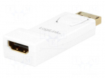 Adapter | DisplayPort plug,HDMI socket | Colour: white