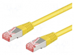 Patch cord | S/FTP | 6a | stranded | Cu | LSZH | yellow | 3m | halogen free