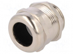 Cable gland | M25 | 1,5 | IP68 | Mat: brass | Body plating: nickel