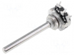 Potentiometer: shaft | single turn | 5k&Omega; | 200mW | THT | 4mm | metal | mono