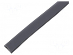 Hole and edge shield | PVC | L: 10m | grey | H: 12mm | W: 6mm | -30&divide;70&deg;C