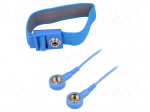 Wristband | ESD | Features: antialergic | blue | 10mm