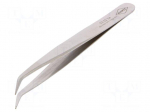 Tweezers | 120mm | for precision works | Blade tip shape: flat,bent