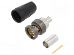Connector: BNC | plug | straight | 75&Omega; | crimped | polypropylene