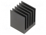 Heatsink: attachable | grilled | BGA | black | L: 17mm | W: 17mm | H: 19.5mm