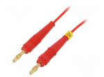 Test lead | 60VDC | 30VAC | 19A | banana plug 4mm,both sides | Len: 2m