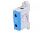 Splice terminal: rail | 220A | 800V | screw terminal | blue | polyamide