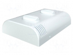 Enclosure: wall mounting | X: 80mm | Y: 120mm | Z: 33.2mm | ABS | white
