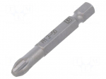 Screwdriver bit | Phillips | PH3 | 1/4" | Overall len: 50mm