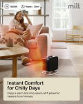Mill | Heater | CUS1800MECBA | PTC Fan | 1800 W | Suitable for rooms up to 30 m&sup2; | Black