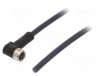 Cable: for sensors/automation | M8 | PIN: 3 | angled | 3m | plug | 60VDC