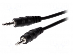 Cable | Jack 3.5mm 3pin plug,both sides | 10m | black