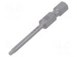 Screwdriver bit | Torx&reg; | TX08 | 1/4" | Overall len: 50mm