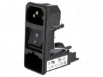 Connector: AC supply | socket | male | 10A | 250VAC | C14 (E) | KD