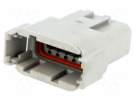 Connector: wire-wire | plug | male | DTM | PIN: 12 | IP68 | for cable | grey