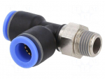 Push-in fitting | T-tap splitter | -0.95&divide;15bar | Thread: R 1/4"