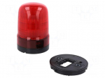 Signaller: lighting-sound | 10&divide;30VDC | LED | red | IP23 | &Oslash;100x146mm