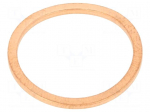 Gasket | copper | Thk: 1.5mm | &Oslash;int: 20mm | &Oslash;out: 24mm | DIN 7603