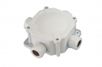 Junction box surface mounting IP67 97x97x47mm grey 5x6.0mm2