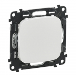 Blanking plate Valena Allure - screw/claw mounting - white