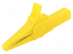 Crocodile clip | 30A | 1kV | yellow | Grip capac: max.19mm