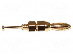 Laboratory connector: 3mm banana | plug | 5A | 25.7mm | soldered
