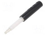 Laboratory connector: 2mm banana | plug | 25A | 30VAC | 60VDC | black