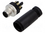 Connector: M12 | plug | PIN: 8 | male | straight | IP67 | screw terminal