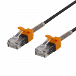 Cable DELTACO GAMING Cat6a, U/UTP, 1m, 500MHz, black / GAM-035