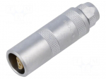 Connector: circular | 1S | plug | male/female | PIN: 6(3+3) | soldering