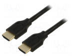 Cable | HDMI plug,both sides | PVC | 0.5m | black | 30AWG | Core: CCS