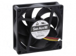 Fan: DC | axial | 12VDC | 80x80x25mm | 87.6m3/h | 37dBA | ball | 5200rpm