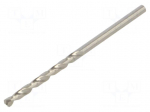 Drill bit | for metal | &Oslash;: 2.5mm | high speed steel grounded HSS-G
