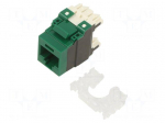 Connector: RJ45 | socket | PIN: 8 | Cat: 6a | unshielded | 8p8c | green