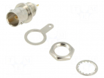 Connector: BNC | socket | female | straight | 75&Omega; | soldering | POM | brass