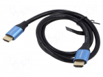 Cable | HDMI plug,both sides | PVC | HDMI 1.4 | Len: 5m | black | 30AWG
