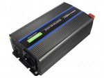 Converter: DC/AC | 1kW | Uout: 230VAC | 12VDC | 135x270x73mm | Ppeak: 2kW