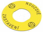 Label | Harmony XB4 | yellow | &Oslash;60mm | for emergency button