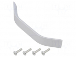 Holder | aluminium | natural | H: 26.5mm | L: 146mm | W: 25mm | handle