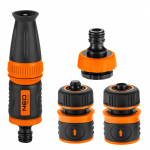 Niisutusseadmed // Pinnakastmise seadmed :: Vooliku&uuml;hendused, vihmutid // Zestaw 1/2" ze zraszaczem prostym, złaczkami i przyłaczem do kranu