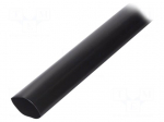 Heat shrink sleeve | glued | 63mm | L: 1m | black | Temp: -25&divide;125&deg;C