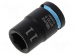Socket | 6-angles,socket spanner,impact | HEX 11mm | 3/8" | IMPAKTOR