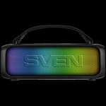 Speaker 2.0 portable SVEN PS-235, black (12W, TWS, ), power output 2x6W (RMS), Bluetooth, FM, USB, lithium 1500mA*h