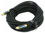Cable | Toslink plug,both sides | 10m | Plating: gold-plated | black